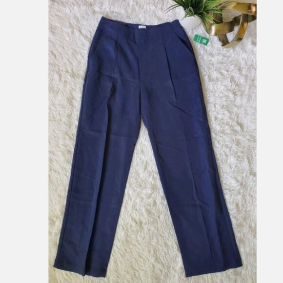 GAP SoftSuit High Rise Wide Leg Tencel Pants Navy Blue 18 TALL RT$90 #404698 NEW - Picture 7 of 10